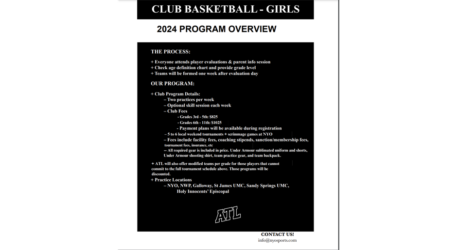 2024 Girls' Basketball Program Overview